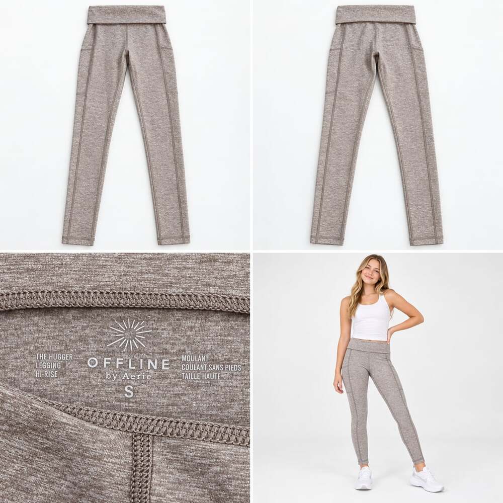 NWOT Offline by Aerie The Hugger High-Rise Leggings Size Small Taupe